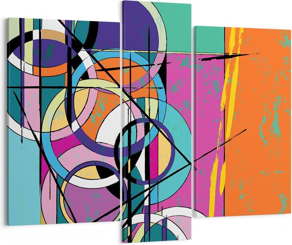 Bild auf Leinwand - Leinwandbild - Abstraktion modern - 95x80cm - Wand Bild - Wanddeko - Wandbilder - Leinwanddruck - Bilder - Kunstdruck - Wanddek...