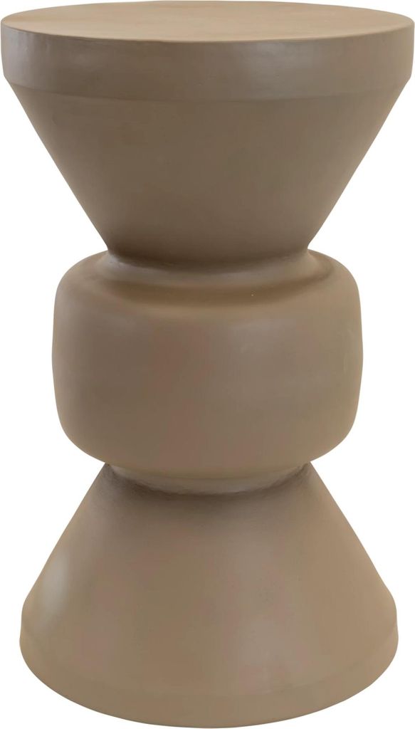 Beistelltisch - Ø30,5x50,5 cm - Taupe - Stahl