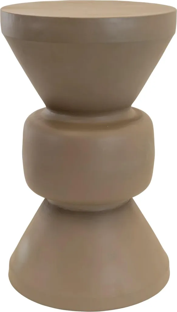 Tavolino Rotondo Taupe per Casa Ø30,5 cm - Sicuro e Resistente