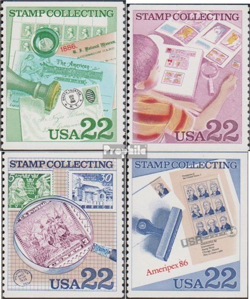 Briefmarken USA 1986 Mi 1783-1786 (kompl.Ausg.) postfrisch Briefmarkenausstellung