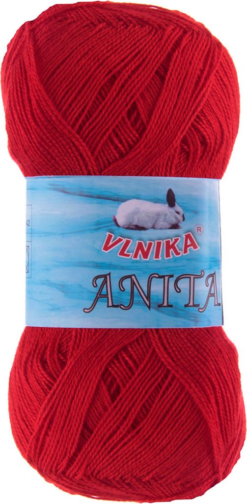 50g Strickgarn Anita Uni Häkelgarn Strickwolle Handstrickgarn Klassikstrickgarn Farbwahl, Farbe:06 rot