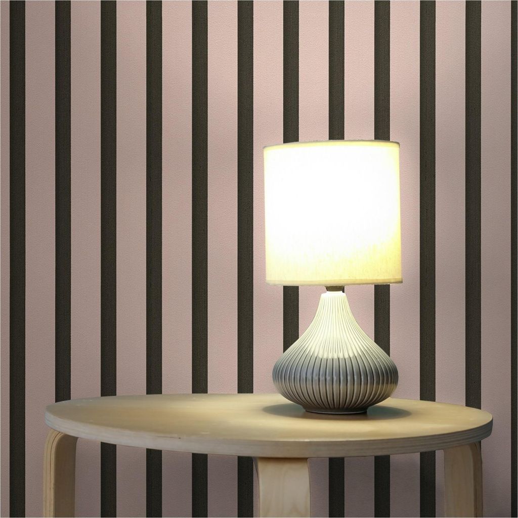 Tapete Holzoptik M1-No.12065 Vliestapete Holzpaneele Rosa Schwarz Wandpaneele Wohnzimmer