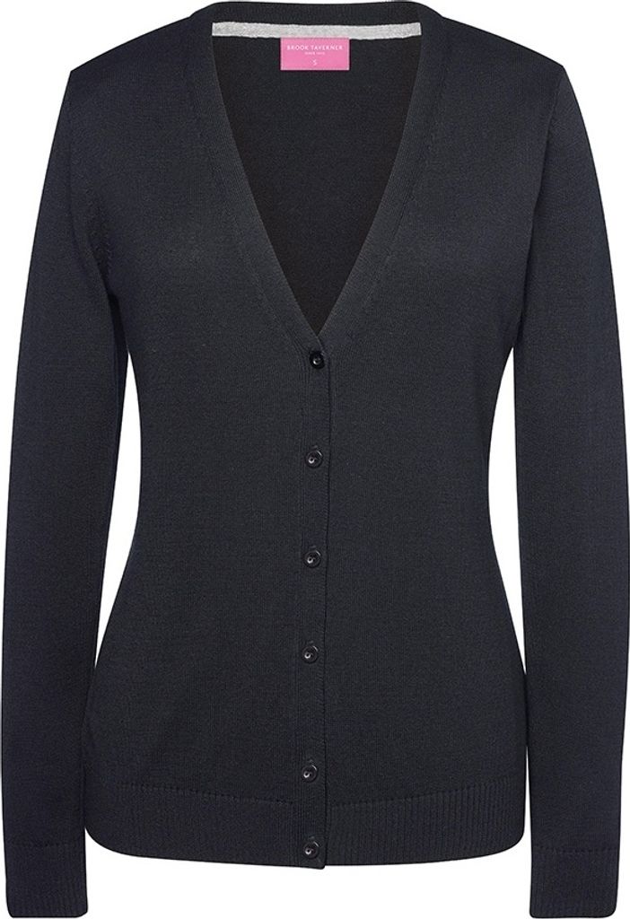 Brook Taverner - "Augusta" Strickjacke für Damen PC3924 (S) (Schwarz)