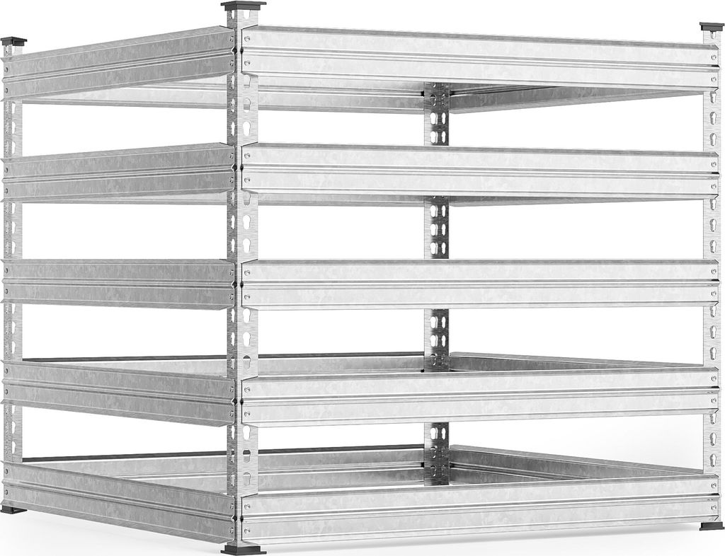 Wiltec Composteur de jardin en métal – 100 x 90 x 90 cm – Image du produit 