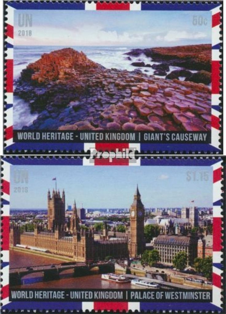 Briefmarken UNO - New York 2018 Mi 1664-1665 (kompl.Ausg.) postfrisch UNESCO Welterbe