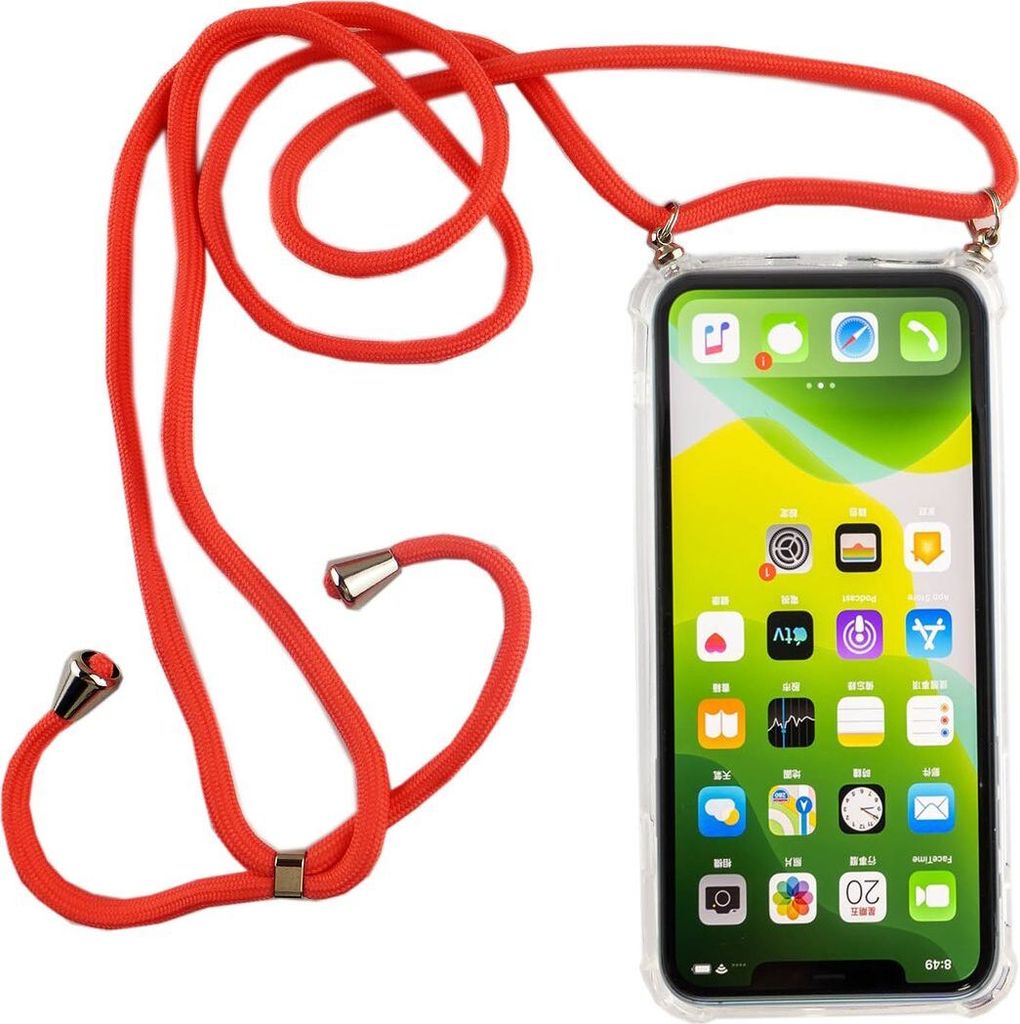 Handykette für Apple iPhone 11 Pro - Smartphone Necklace Hülle mit Band - Schnur mit Case zum umhängen in Pink