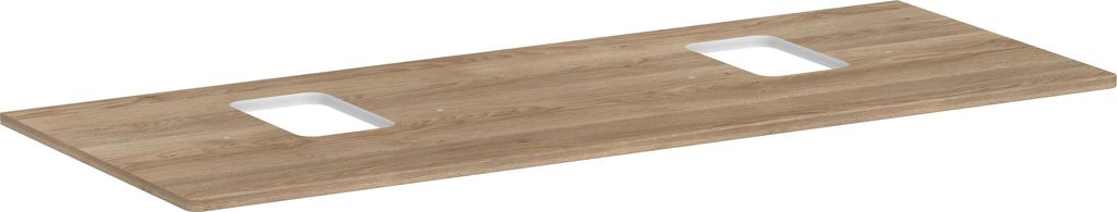 hansgrohe Xelu Q Konsole mit 2 Ausschnitten, 1360x550, für Aufsatzwaschtisch, mit Hahnloch, 54125230