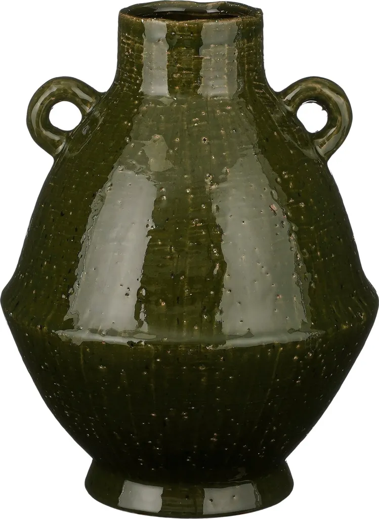 Vase Elena Mica Decorations en céramique verte - Format 26x26x34 cm