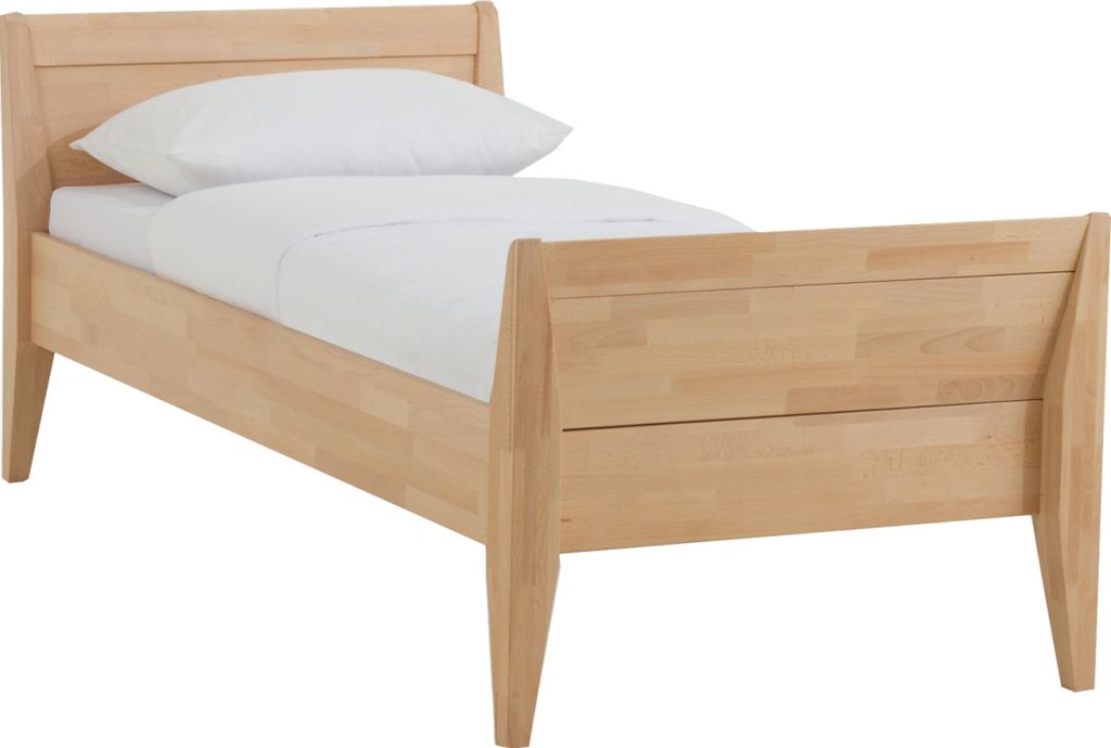 Dico Einzelbett Massivholz Komfortbett 450.00, Buche walnuss geölt 100x190 cm