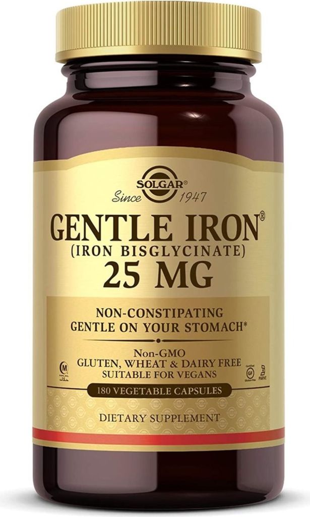 Solgar Dietary supplements Gentle Iron 25 MG 180 Caps, Productafbeelding 