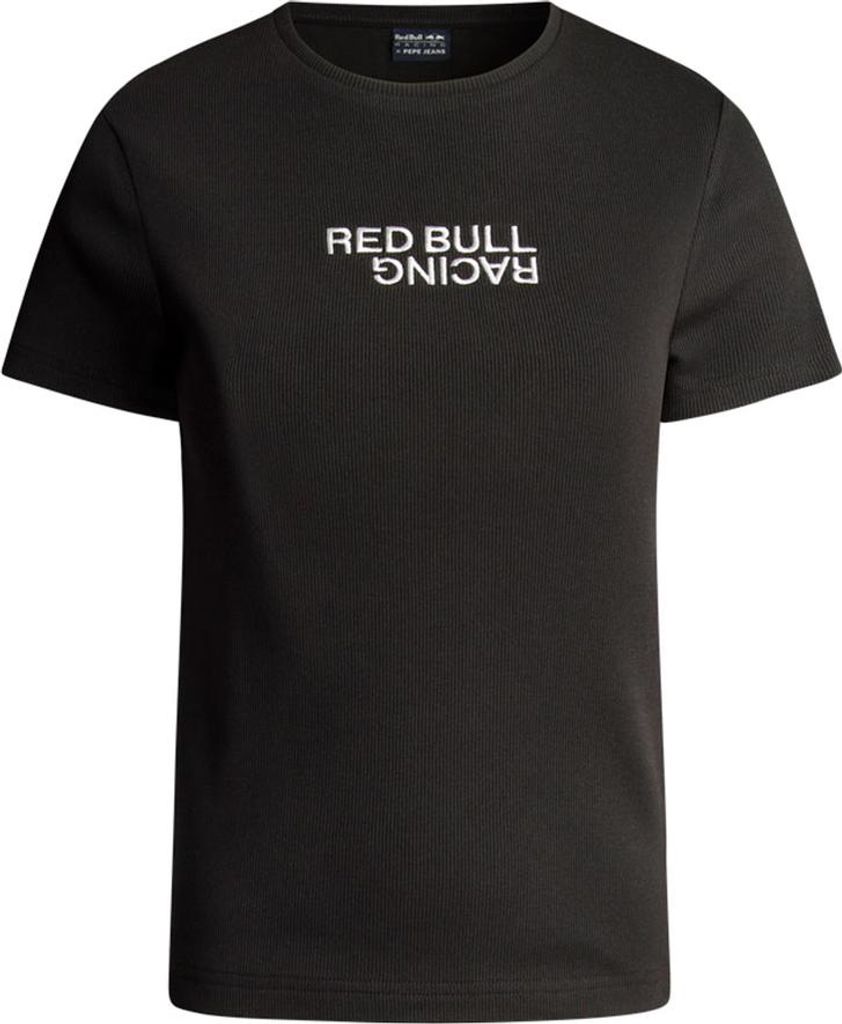 Red Bull Racing Stretch Rib Kurzarm-t-shirt Schwarz M Mann Schwarz M