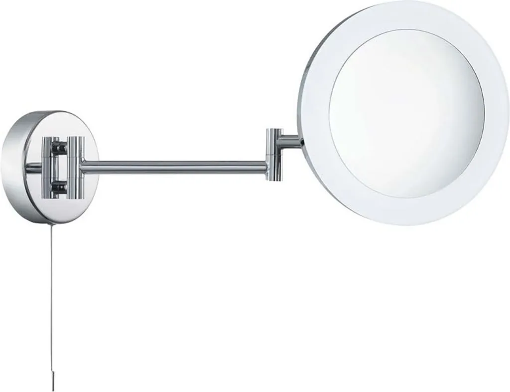 Miroir grossissant 3x anti-buée IP44 chromé pour un rasage de précision