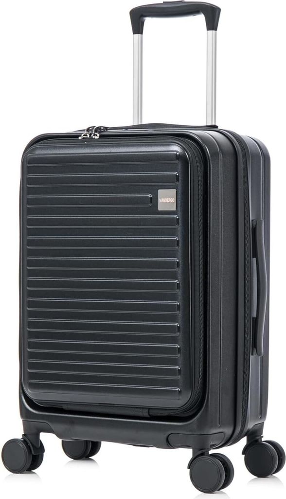 Koffer Trolley Reisekoffer Hartschalenkoffer Handgepäck mit Rollen Suitcase TSA Schloss Schwarz MS-19848