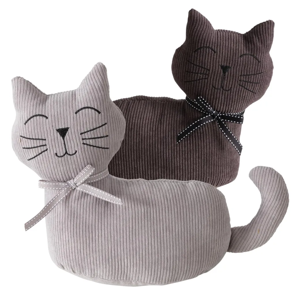 Butoir de porte anti-claquement chat : lot de 2 protections sols et murs
