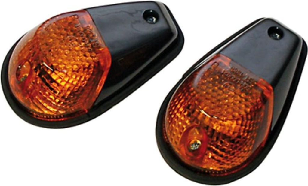 HIGHSIDER Smart Verkleidungsblinker Bulb Indicator Body Schwarz / Linse getönt (Paar), Front