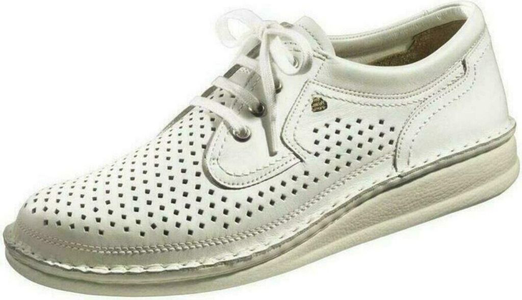 Finn Comfort, Baden, Damen,Herren, Uni, Schnürer, Weiß, Leder NEU - Damenschuhe Bequeme Schnürschuhe, Weiß