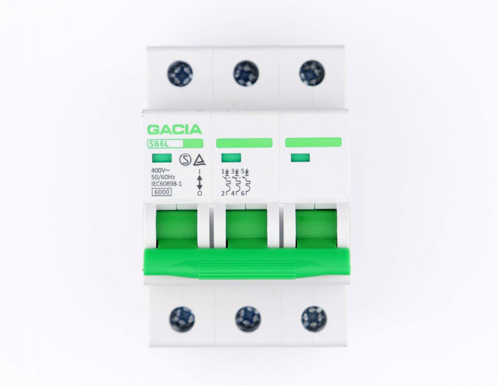 Gacia | Leitungsschutzschalter SB6L B 3P 25A - kompakt - Produktbild 
