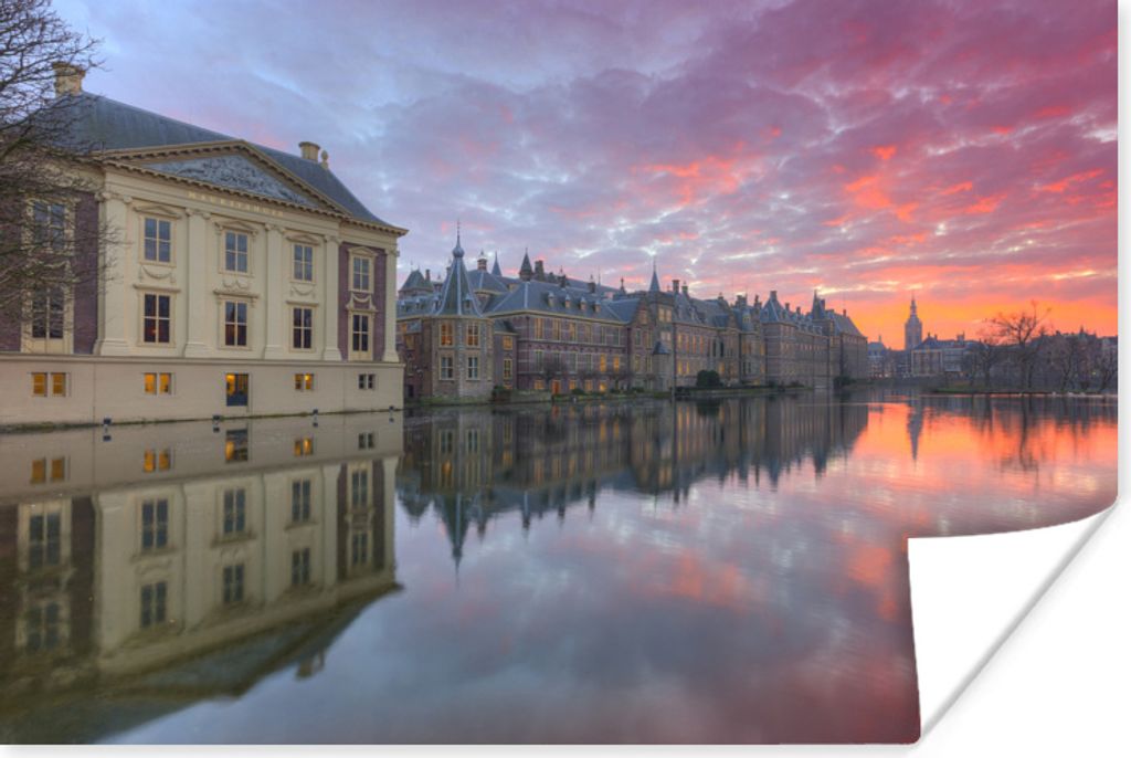 MuchoWow Poster Den Haag - Fluss - Himmel 30x20 cm - Plakate - Print