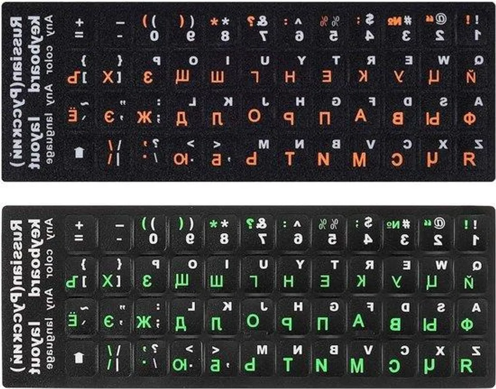 Stickers pour Clavier Russe Anglais - Idéal pour Traduction et Études