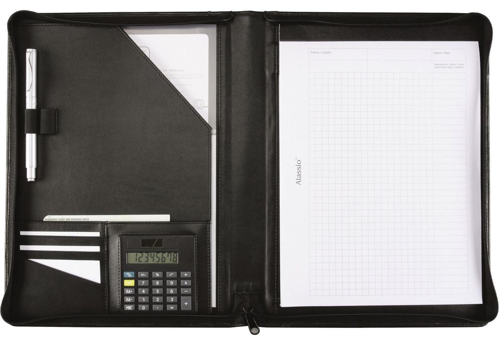 Alassio Schreibmappe CATANA, DIN A4, Kunstleder, schwarz (59447927)
