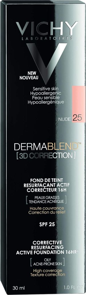 Vichy Dermablend 3D Correction, Röhre, Creme, Nude, Licht, Produktbild 