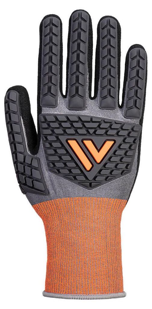 Gant Nitril Anti-Schlag Schnitt D Stärke 18 - Größe XXL - Grau/Schwarz - Portwest
