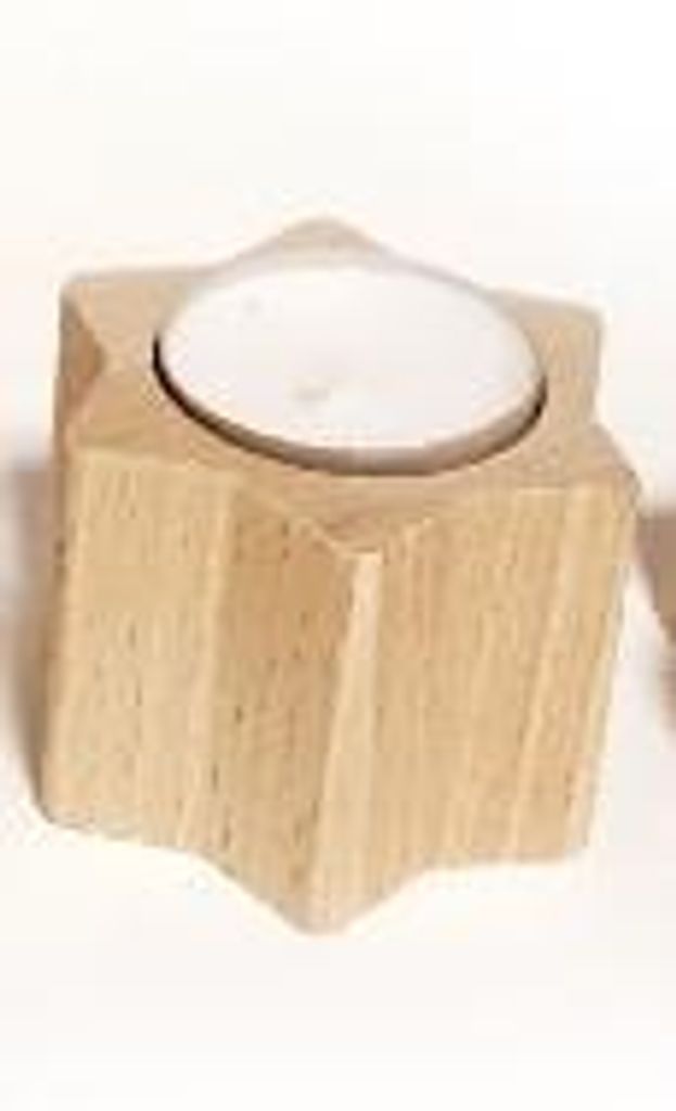 Tischdekoration Teelichthalter Stern natur BxHxT 6,5x5x6,5cm NEU