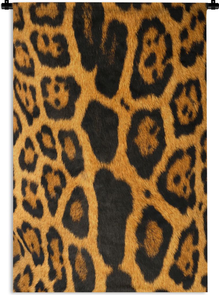 MuchoWow Wandteppich Wandbehang Leopard - Pelz - Pantherdruck 90x135 cm Tapisserie Dekoration Wandtuch - Baumwolle - Wandskulptur