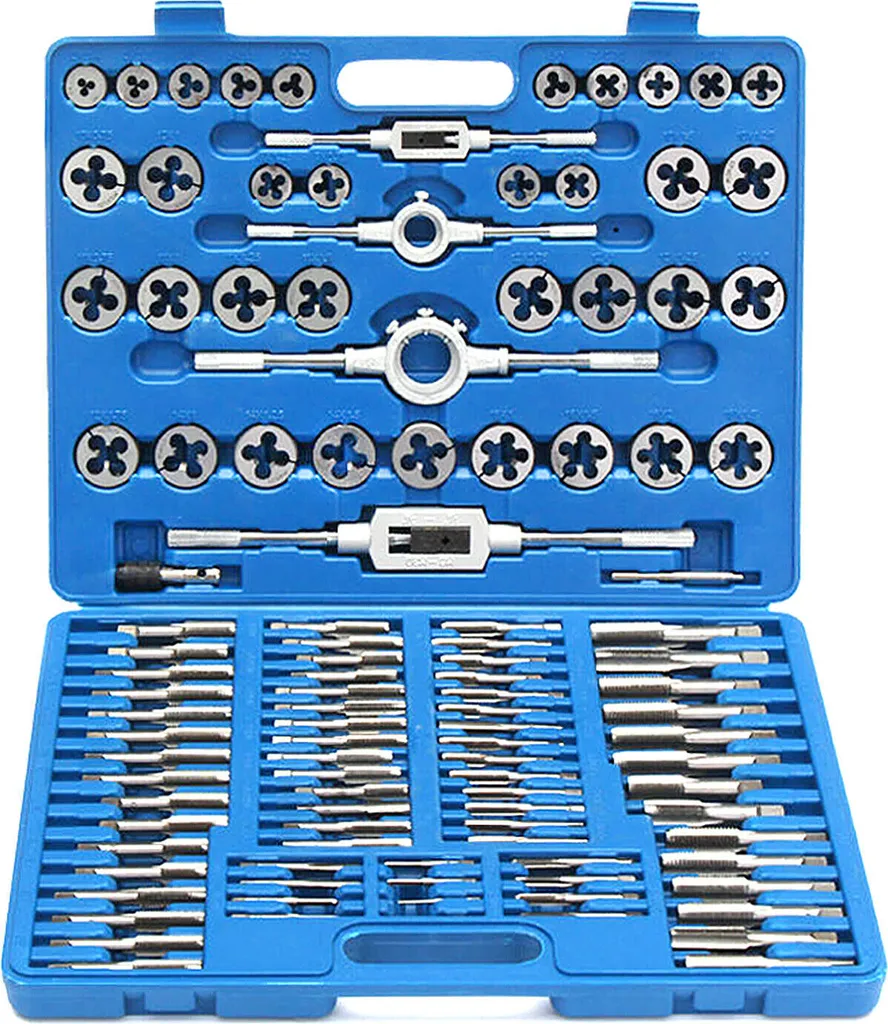 Coffret de tarauds et filières professionnel 110 pièces pour atelier