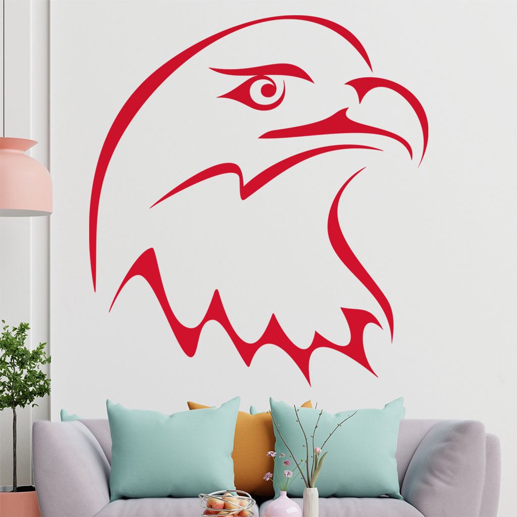 Adler Linien Wandtattoo in 6 Größen - Wandaufkleber Wall Sticker - Dekoration, Küche, Wohnzimmer, Schlafzimmer, Badezimmer