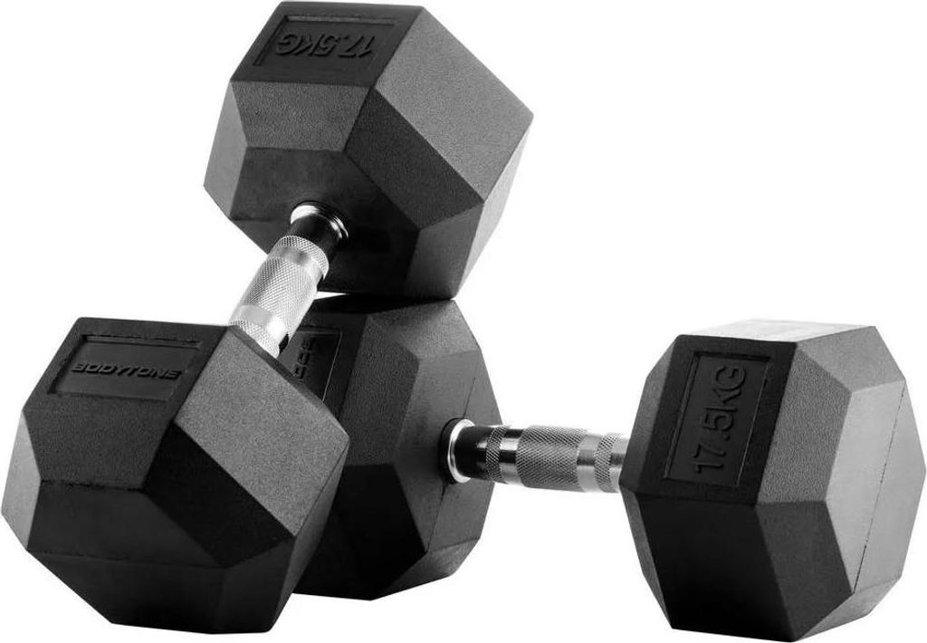 Bodytone Hexagonale Kurzhanteln 17.5kg Silber 17.5 kg Silber 17.5 kg