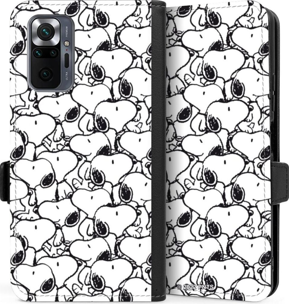 DeinDesign Klapphülle für Xiaomi Redmi Note 10 Pro Handytasche Lederhülle Tasche Muster Peanuts Snoopy