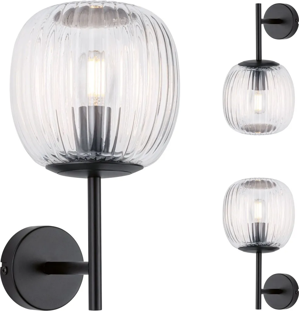 Lampada da Parete Bagno Paulmann Ruya Chrome & Glass IP44 Design