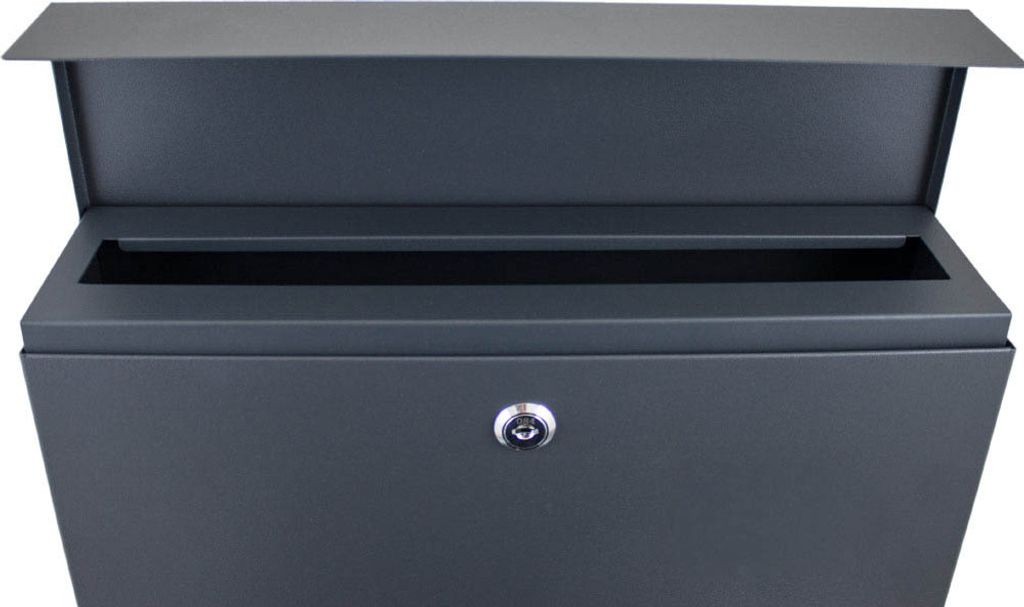 BITUXX Briefkasten mit Zeitungsfach Dunkelgrau ohne Produktbild 5