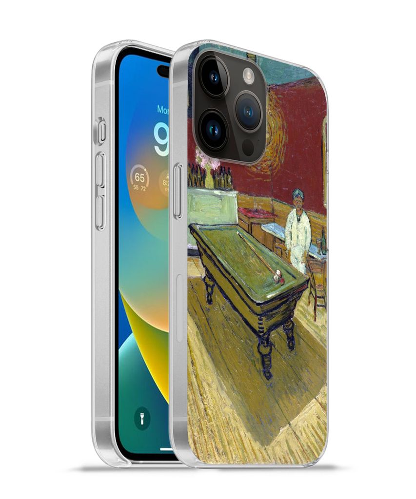 MuchoWow Handyhülle Schutzhülle Hülle für Apple iPhone 14 Pro Max Das Nachtcafé - Vincent van Gogh Silikon Softcase Handy Hülle - Hardcover