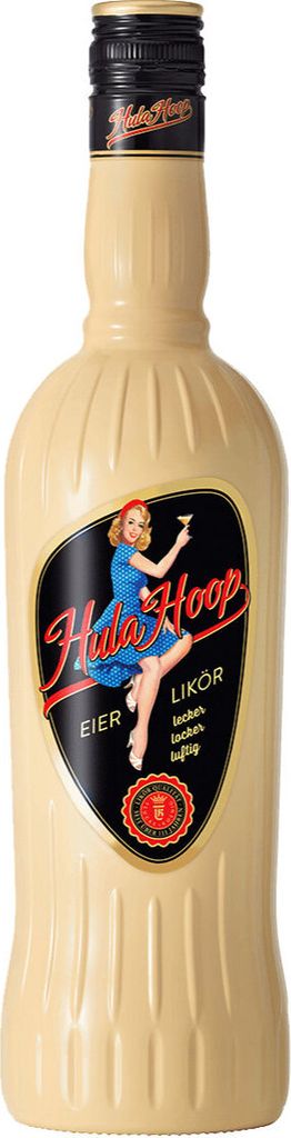 A bottle of Hula Hoop Eierlikör.