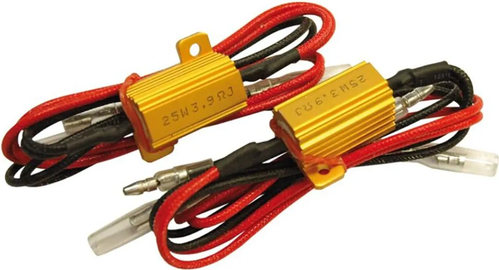 Kit de câbles pour clignotants LED moto avec résistance intégrée 10W