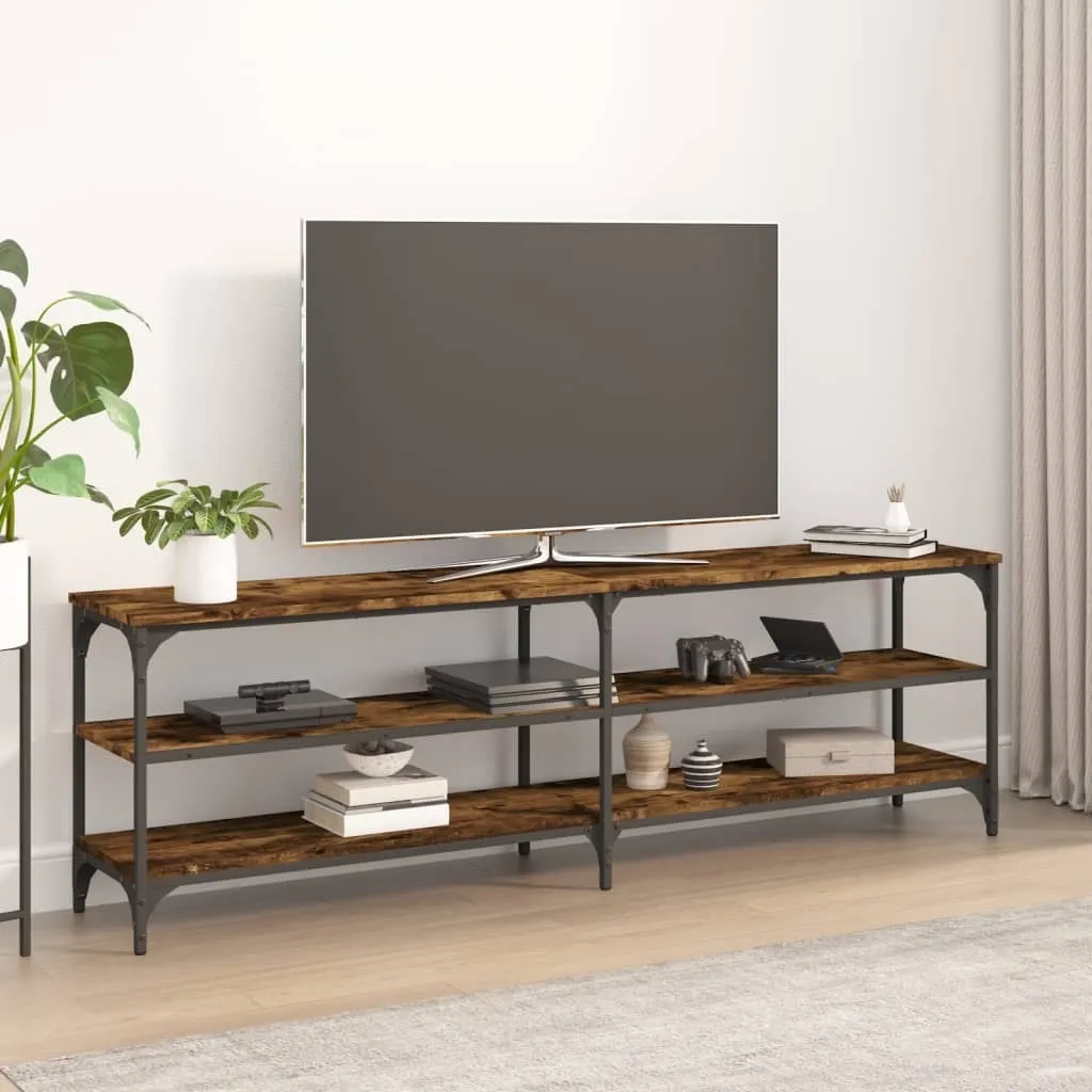 Mobile Sotto TV 160x30x50 Rovere Fumé - Soluzione Spazio e Robustezza