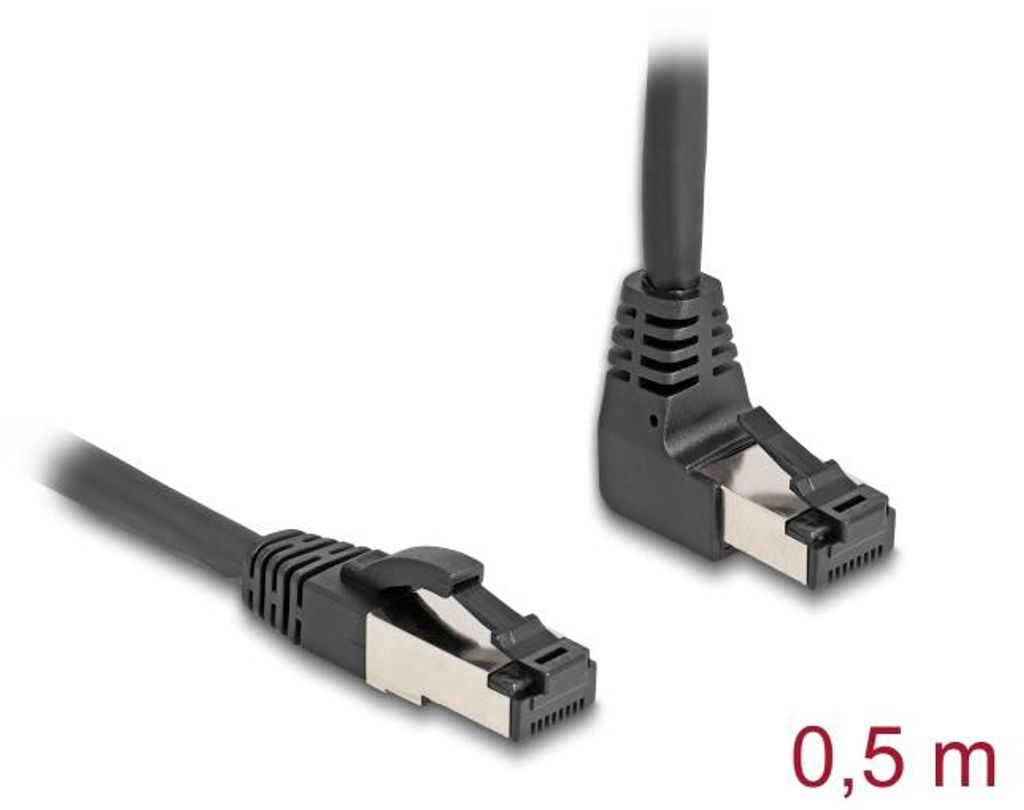 DELOCK RJ45 Netzwerkkabel Cat.8.1S/FTP 90° oben gew./gerade