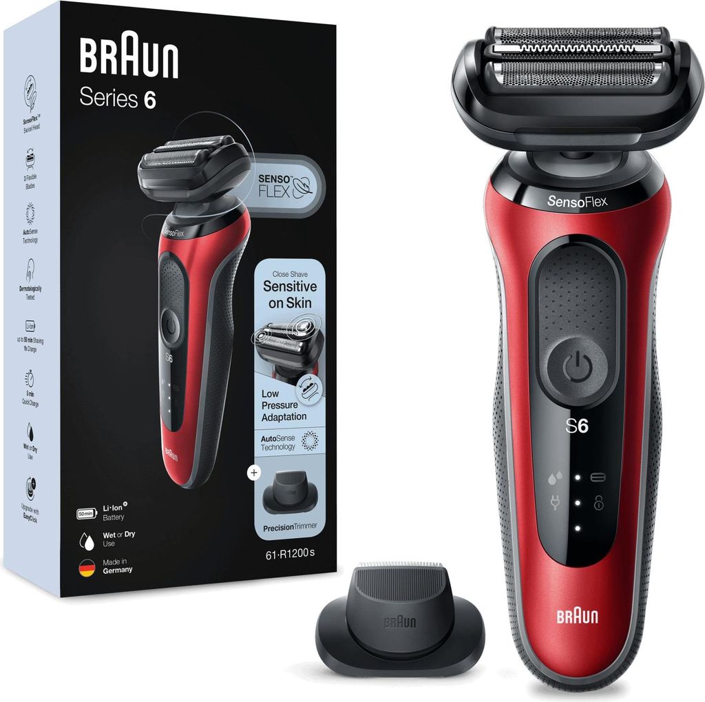 Braun Series 6 61-R1200s Rasoio Elettrico Uomo Con Immagine del prodotto 