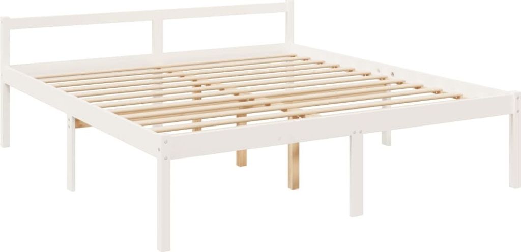 "2026 Aktion"Seniorenbett - CLORIS - Doppelbett - Robust und langlebig - Weiß 180x200 cm - Einfache Montage - Massivholz Kiefer - DEMöbel6877966