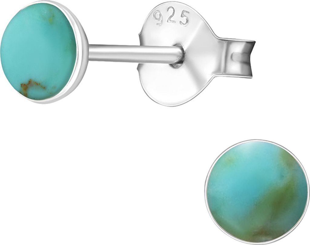 Ohrstecker klein mit Stein: Ohrringe Silber 925 Green Produktbild 
