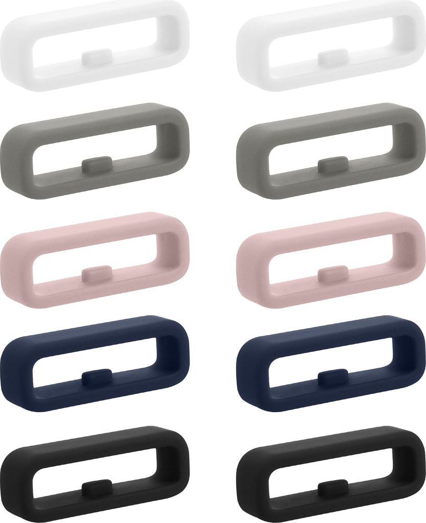 kwmobile 10x Smart Watch Band Halterung für 18mm Smartwatch Strap (Universal) Armbandhalterung - Bandschlaufe für Fitness Tracker und Smart Uhr aus