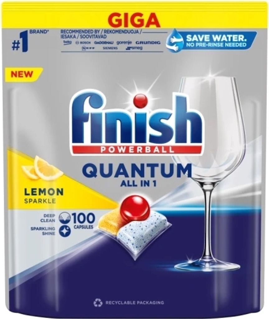 FINISH Tabletki do zmywarki Quantum All-in-1 100 lemon Zdjęcie produktu 