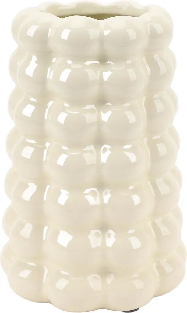 Vase de Salon et Bureau à Bulles pour Décoration d'Entrée Élégante Crème