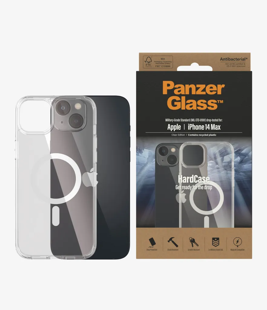 PanzerGlass HardCase MagSafe iPhone 14/15 Plus - Protezione Militare Trasparente