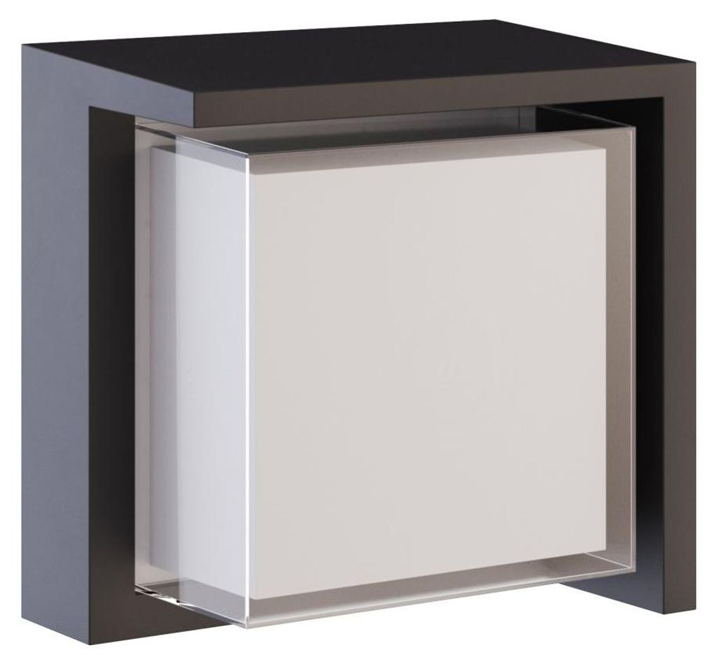 Blis Square 15W 180° LED-Wandleuchte mit Schaltertechnologie, Farbtemperatur 2700K/3200K/4000K, Mattschwarz für den Außenbereich - Beneito & Faure