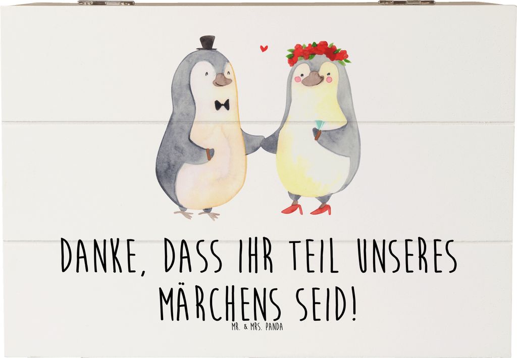 Mr. & Mrs. Panda Box Gastgeschenke Märchen 22 x 15 cm - Weiß - Geschenk, Geschenkbox, schmuckbox, personalisierte Hochzeitsgeschenke, fotobox, Ho...