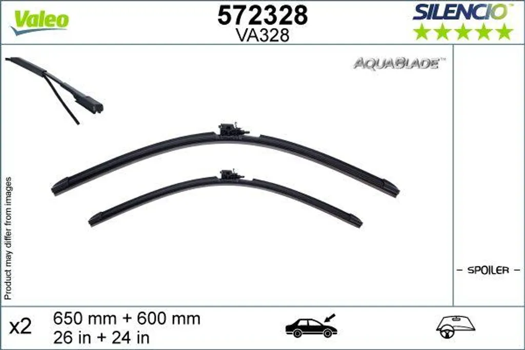 Balai d'essuie-glace Valeo 572328 contre traces et bruits sur Sprinter