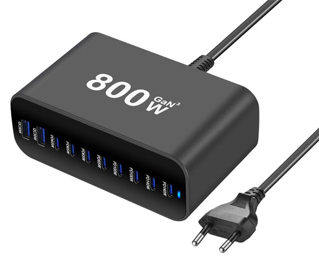Bakeey 800W 10-Port USB-C PD Ladegerät, GaN Desktop Produktbild 